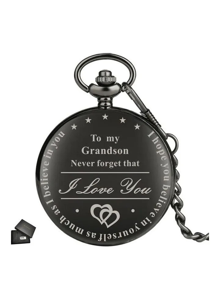 unisex I Love You Quartz Pocket Watch