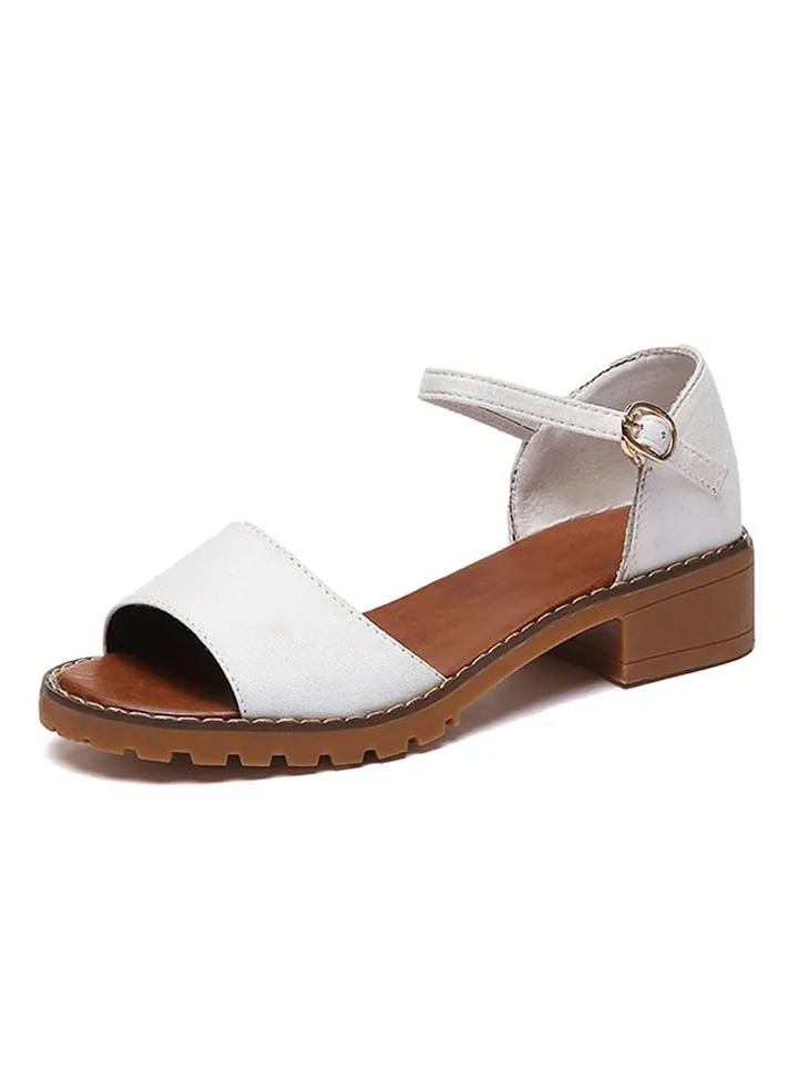 Peep Toes Casual Sandal White