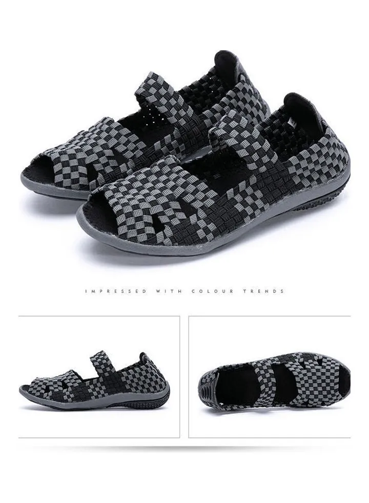 Belt Slip-On Casual Sandals Black/Grey