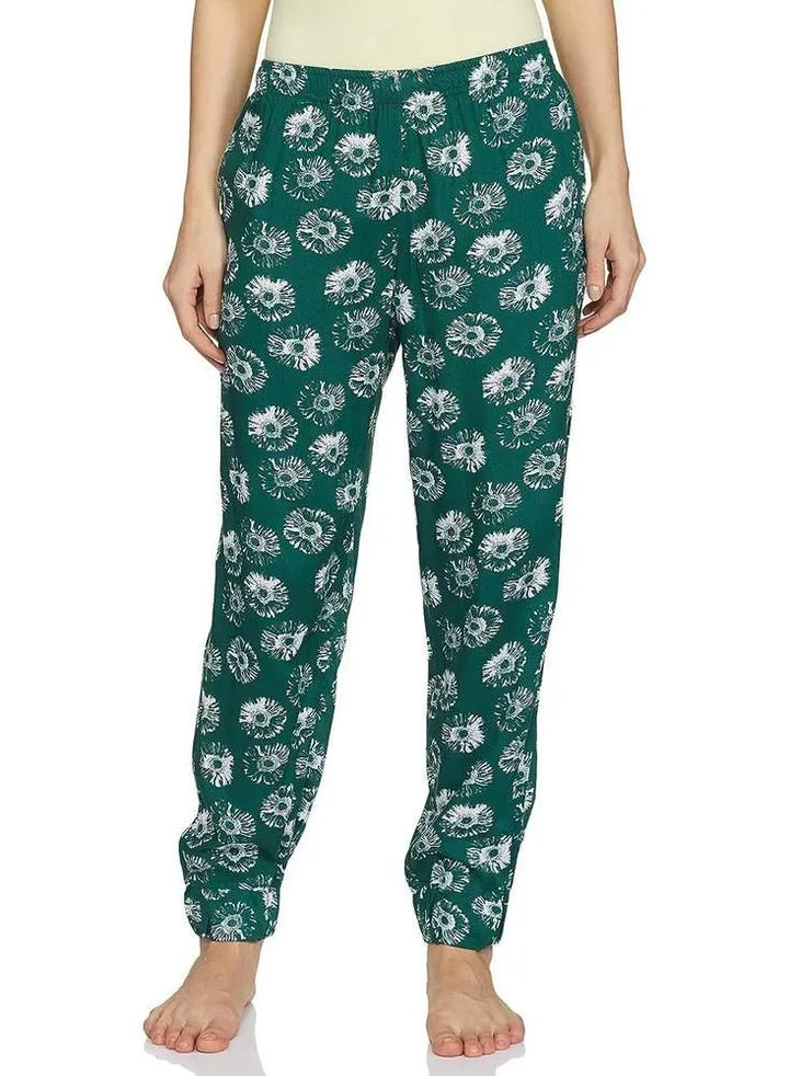 Green Viscose Women Joggers