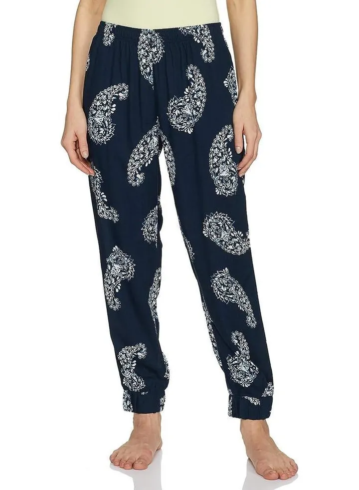 Midnight Blue Viscose Women Joggers