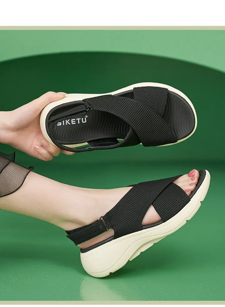 New Platform Lightweight Non-Slip Comfortable Casual Sandals Black
