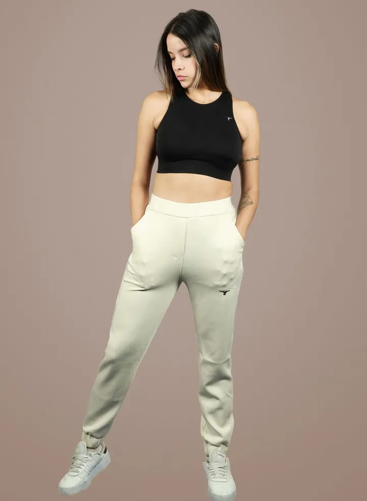 VelocityVibe Ladies Jogger/Pants - Beige