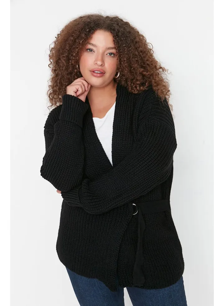 Black Knitwear Cardigan