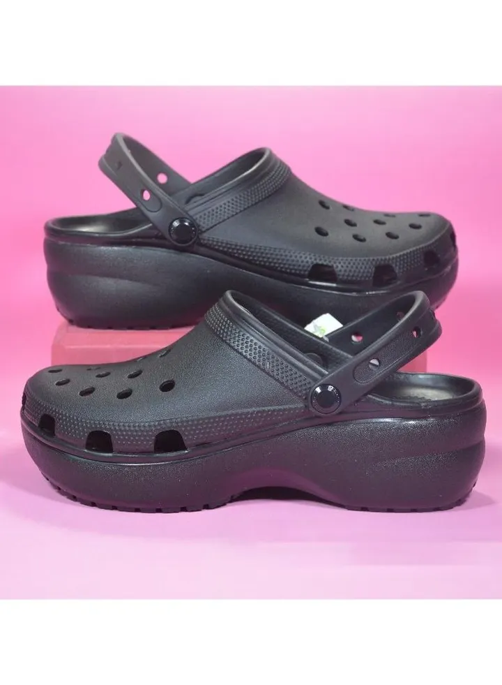Luochi Yunduo Beach Thick Sole Slope and Hole Shoes Small Whale Elevated Sandal Slippers