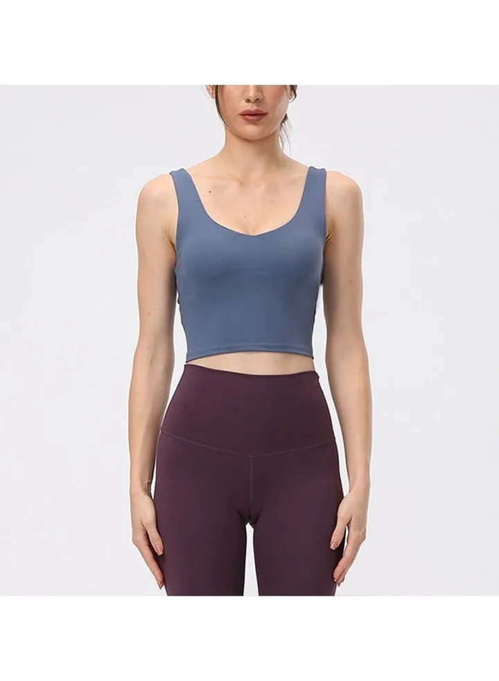 Straps cross running quick dry gym clothes tight yoga sports vest.