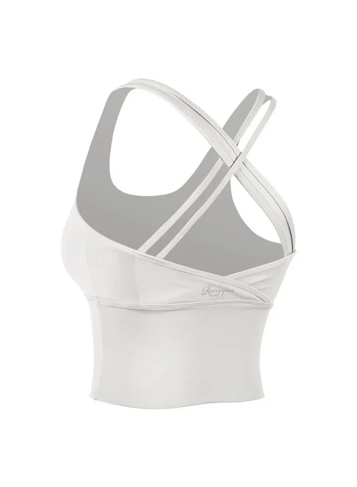 Butterfly Back Sports bra No underwire fitness bra Stretch yoga vest.
