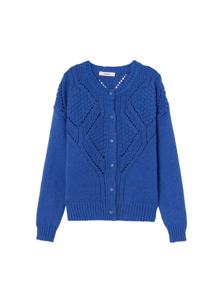 Cable knit cardigan
