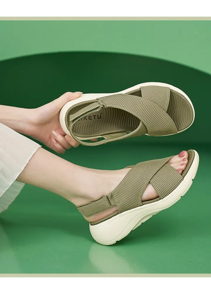 New Platform Lightweight Non-Slip Comfortable Casual Sandals Green