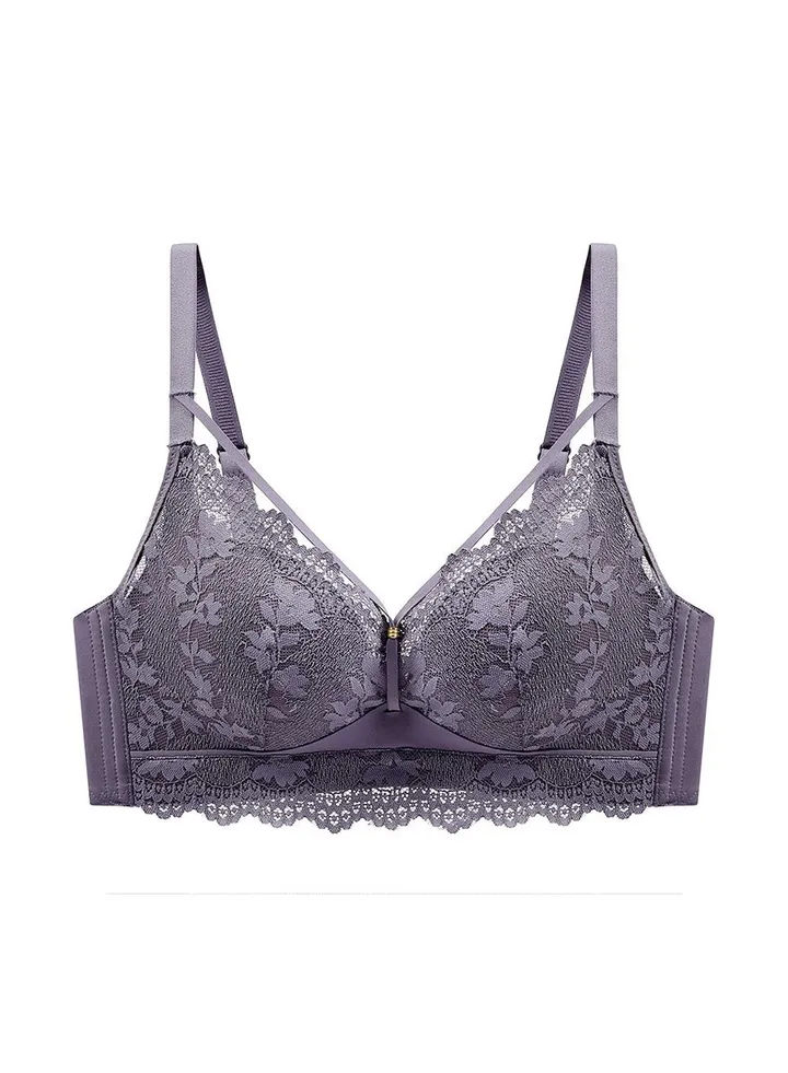 Traceless, underwire lace lingerie bra.