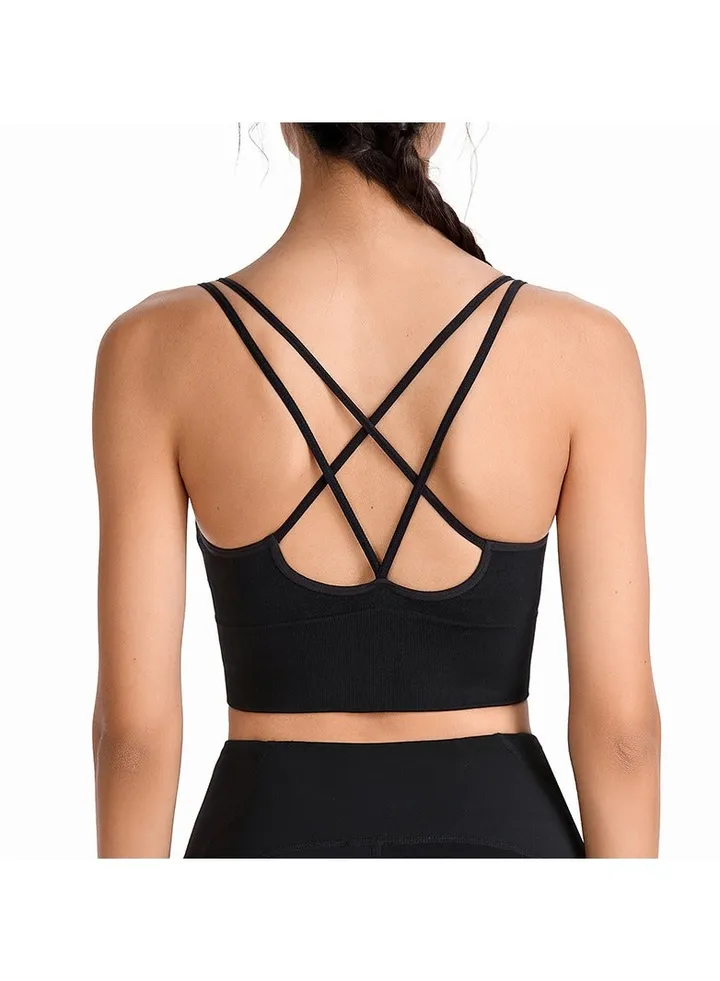 Yoga sports bra Cross back running vest fitness underwear.