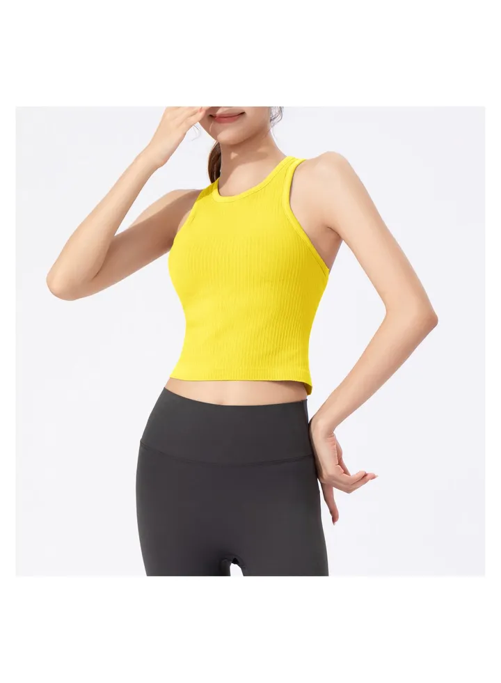 Straps cross running quick dry gym clothes tight yoga sports vest.