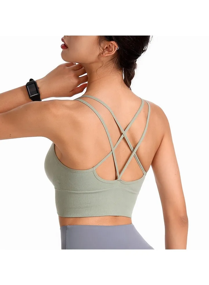Yoga sports bra Cross back running vest fitness underwear.