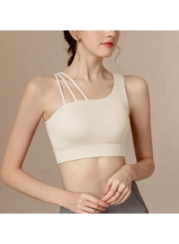 High strength back top sports underwear shockproof bra running fitness with chest pad yoga wear vest.