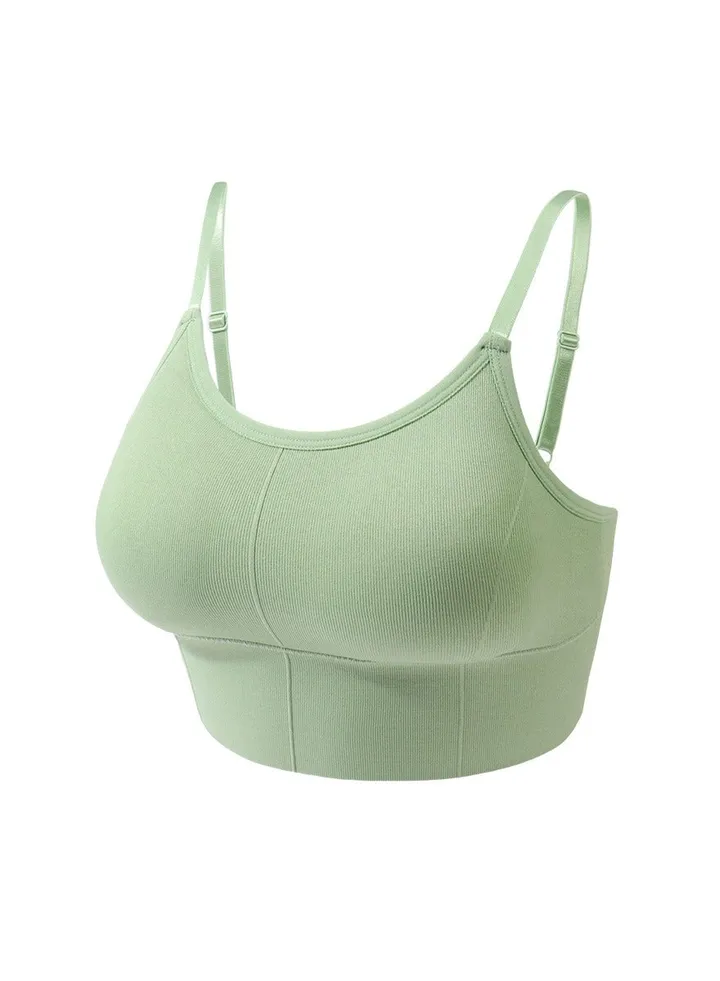 Running fitness sports underwear casual youth push-up halter beauty back no underwire bra cover.
