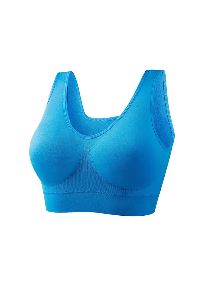 Zero bondage underwear Yoga shockproof Sports bra No underwire traceless one-piece bra.