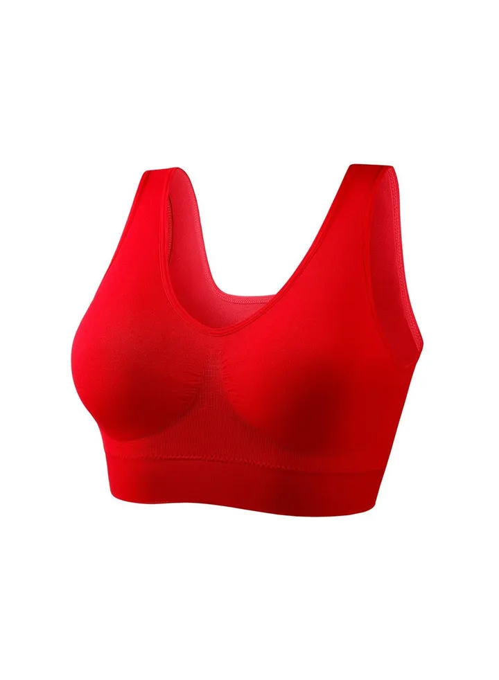 Zero bondage underwear Yoga shockproof Sports bra No underwire traceless one-piece bra.