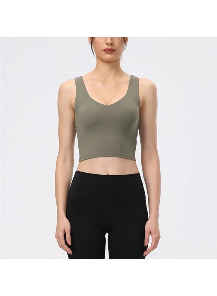 Straps cross running quick dry gym clothes tight yoga sports vest.