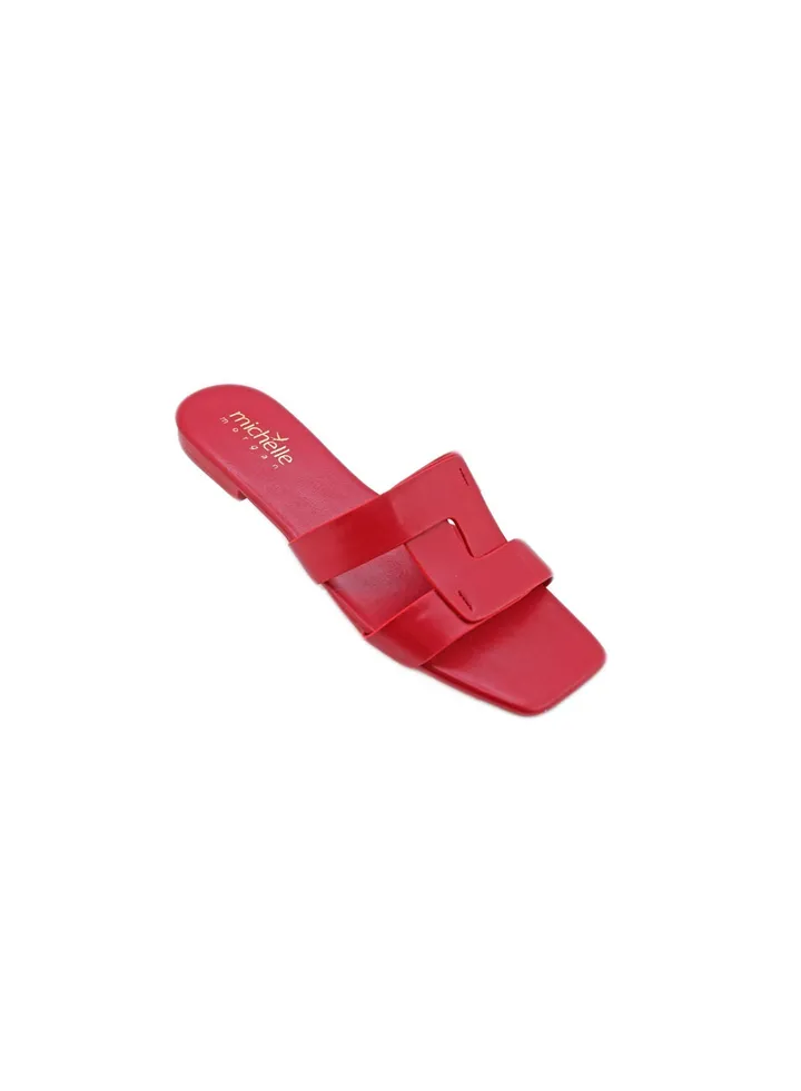 Casual Ladies Slides Red 36