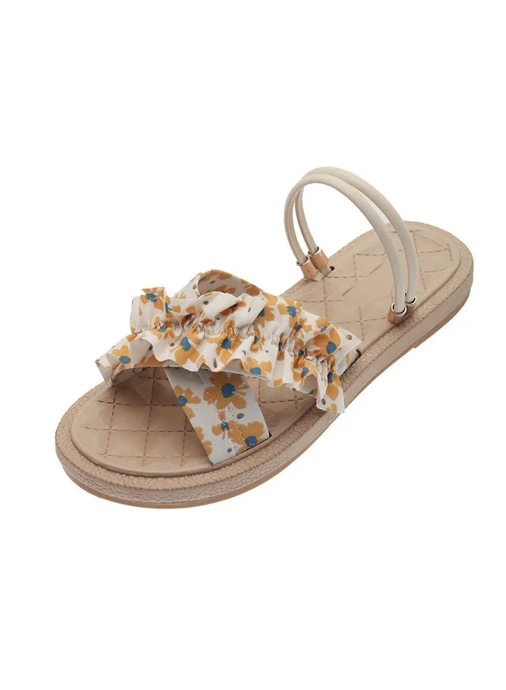 Women's New Summer Flower Sandals Slippers Casual Beach Shoes