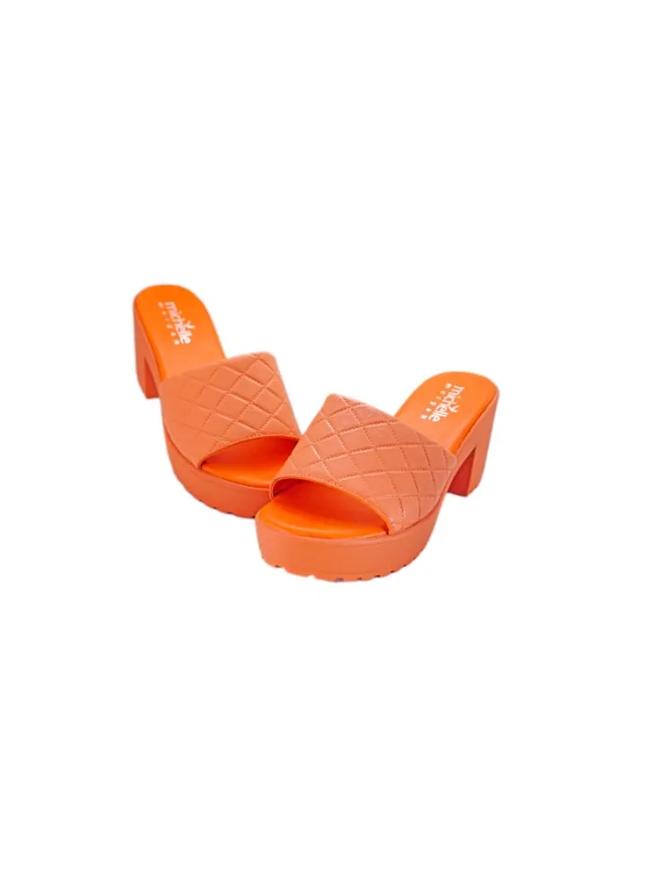 Mid Heel Casual Sandals Orange