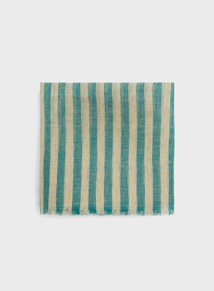 Striped Fringe Detail Scarf