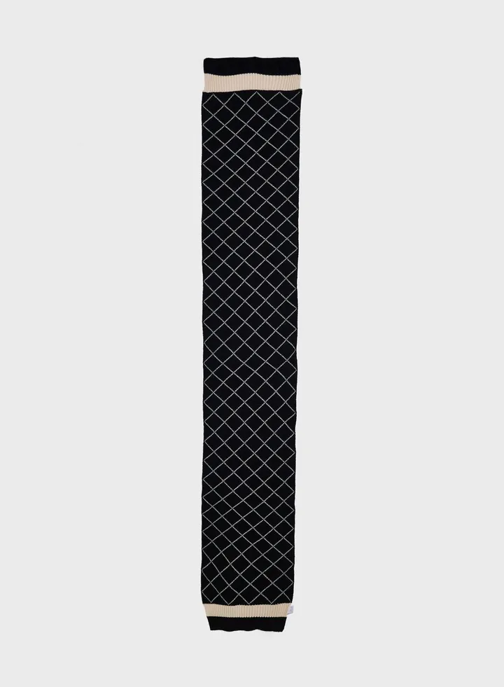 Knitted Plaid Winter Scarf