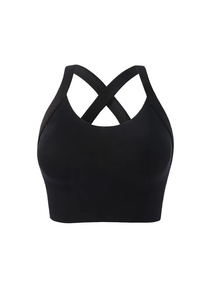 Sports bra Breathable high-strength shock-proof running yoga vest anti-sagging beauty back holding up underwire underwear.