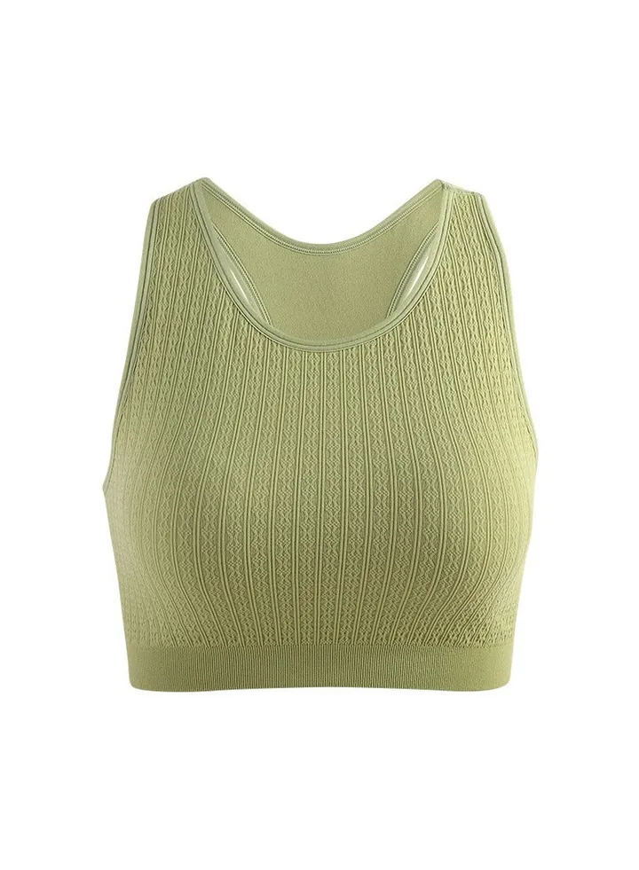 Sports vest fitness underwear shock-absorbing running bra wearing a top beautiful back yoga clothes.