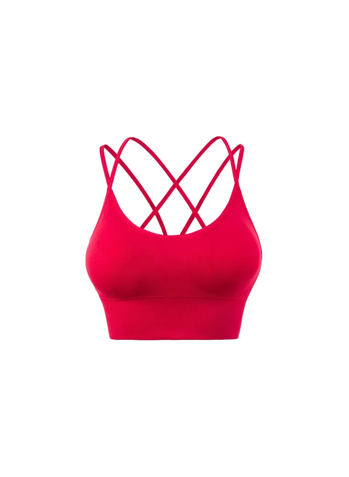 Yoga sports bra Cross back running vest fitness underwear.
