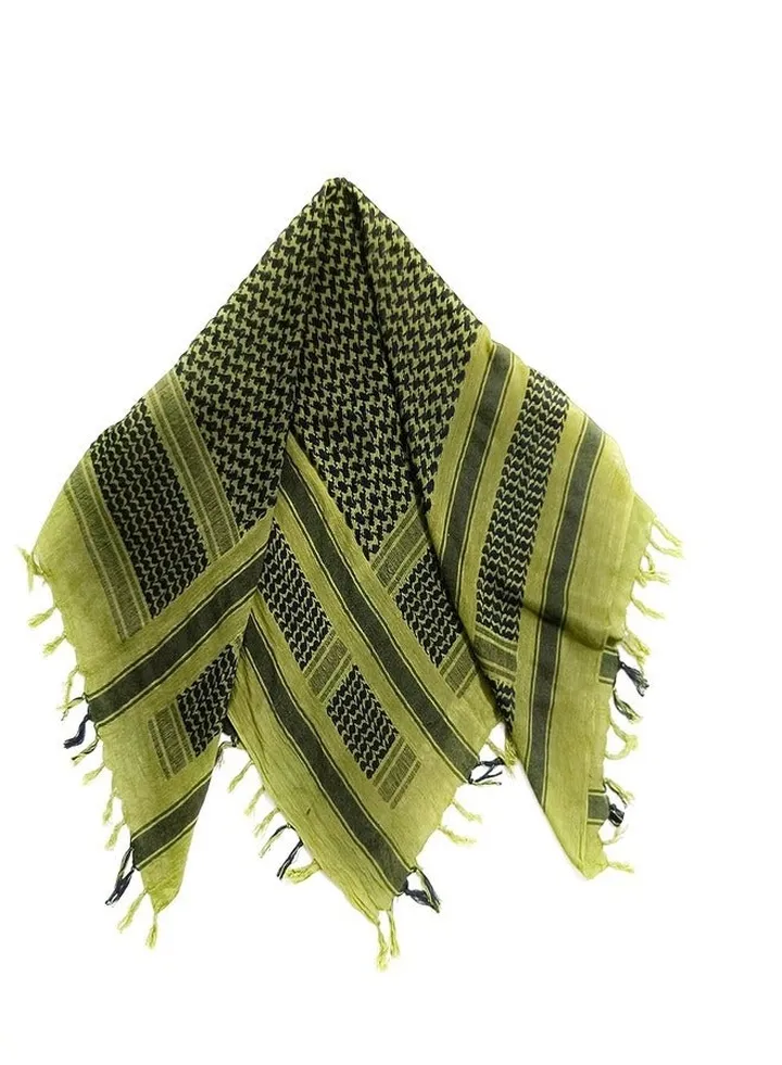 Unisex Premium Self Design Grade Cotton Super Comfortable Army Military Soldier Scarf (Green)