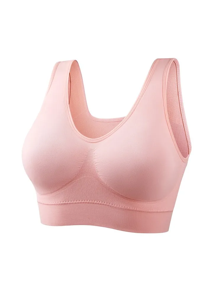 Zero bondage underwear Yoga shockproof Sports bra No underwire traceless one-piece bra.