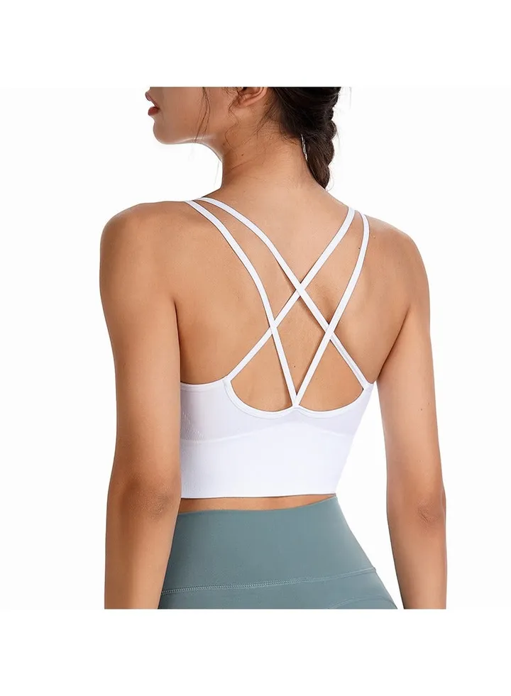 Yoga sports bra Cross back running vest fitness underwear.