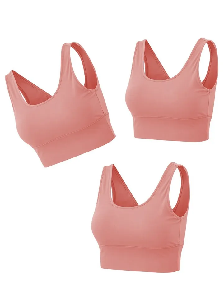 New nylon shock gathering running bra yoga vest(Three pieces)