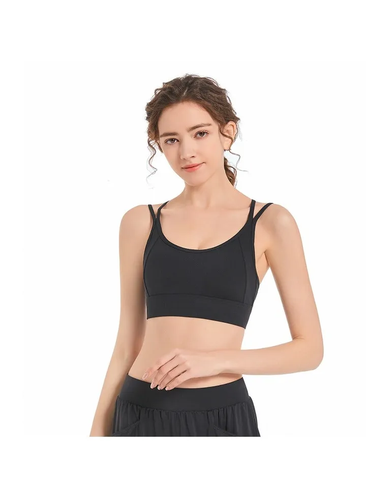Straps cross running quick dry gym clothes tight yoga sports vest.