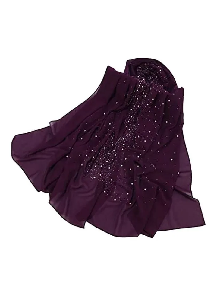 12 Pack Long Scarf Purple/White