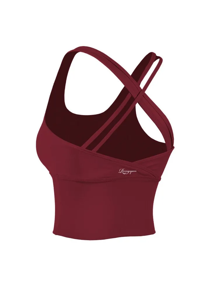 Butterfly Back Sports bra No underwire fitness bra Stretch yoga vest.
