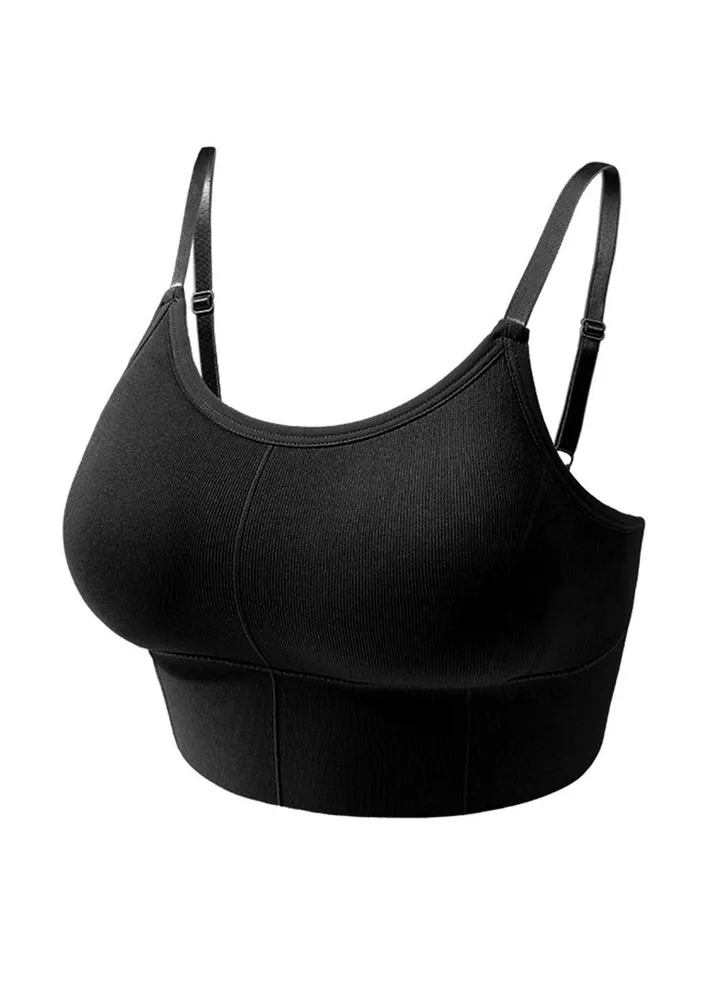 Running fitness sports underwear casual youth push-up halter beauty back no underwire bra cover.