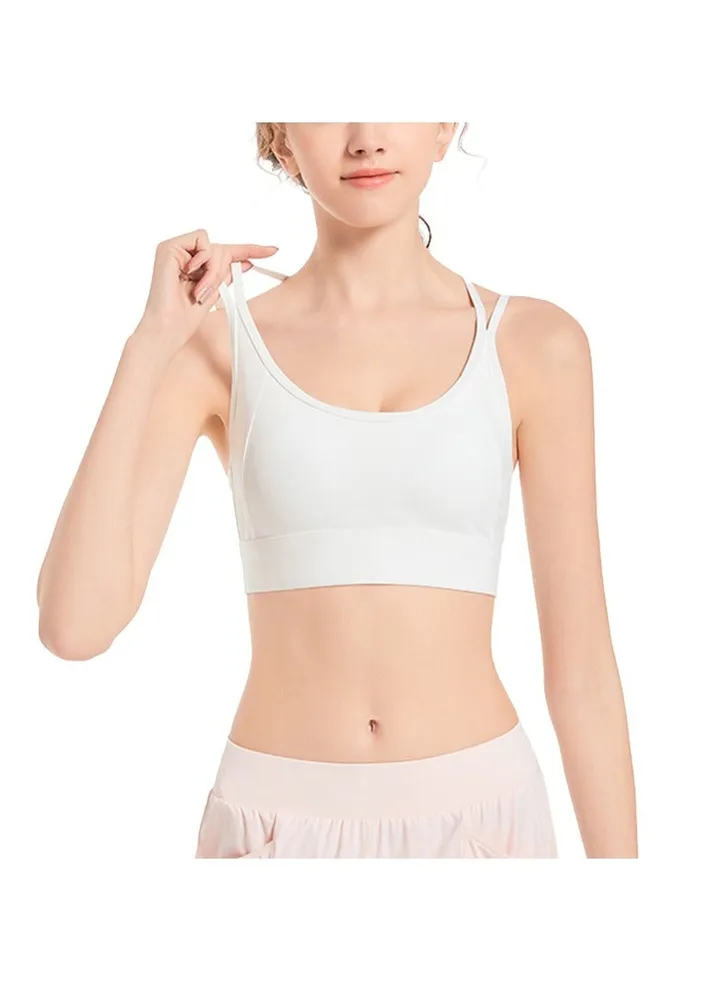 Straps cross running quick dry gym clothes tight yoga sports vest.
