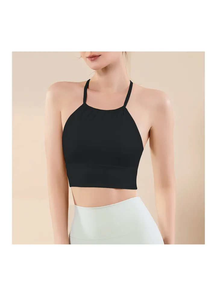 Straps cross running quick dry gym clothes tight yoga sports vest.