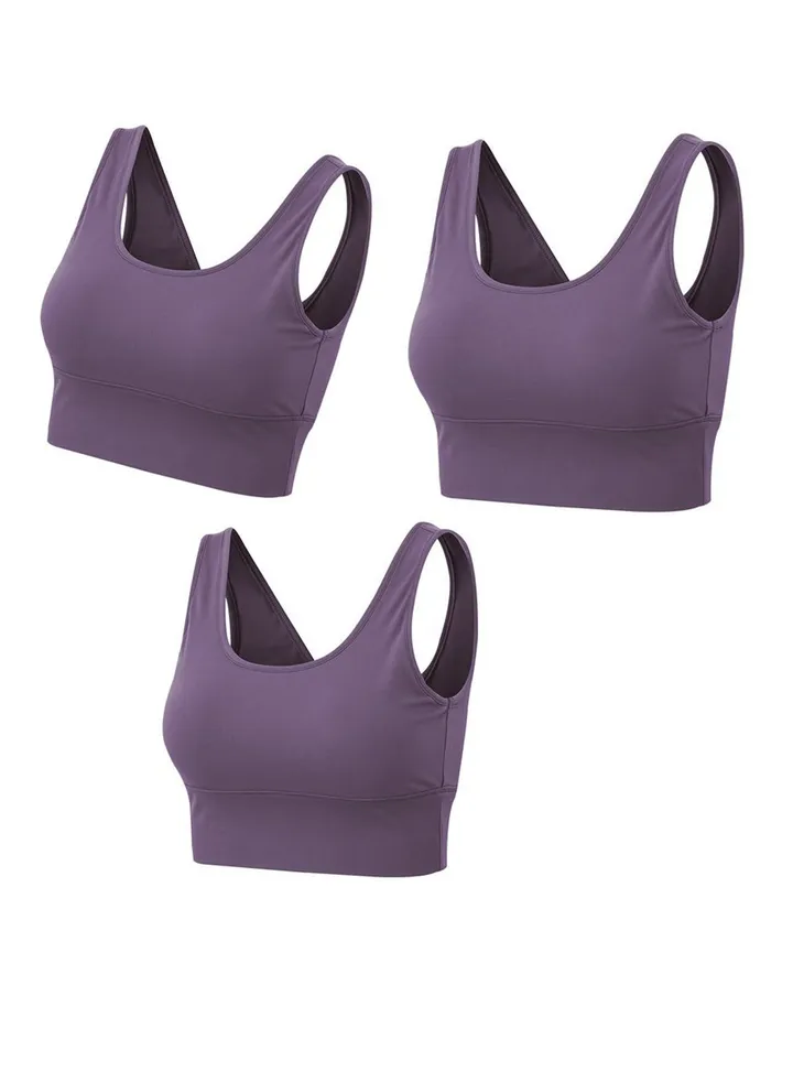 New nylon shock gathering running bra yoga vest(Three pieces)