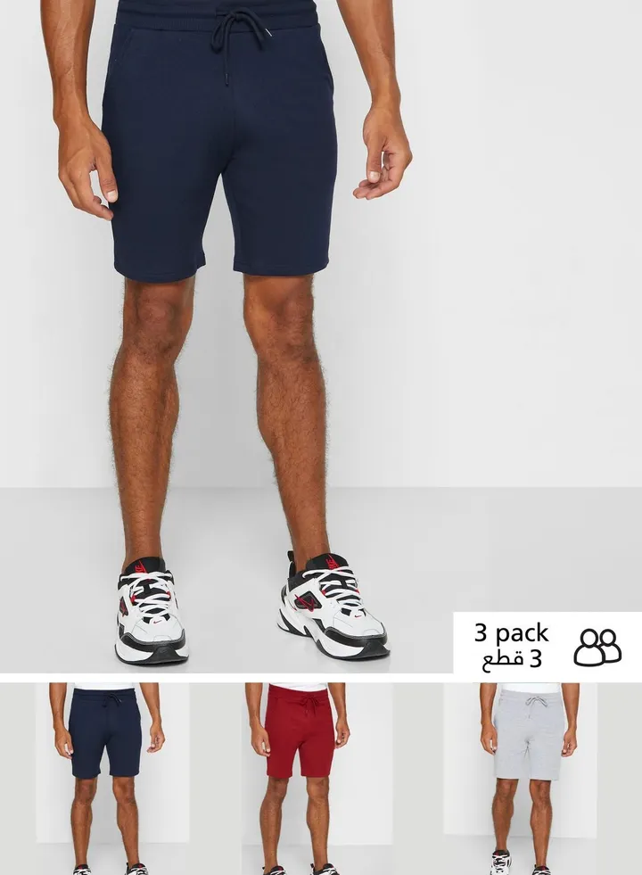 3 Pack Essential Lounge Shorts