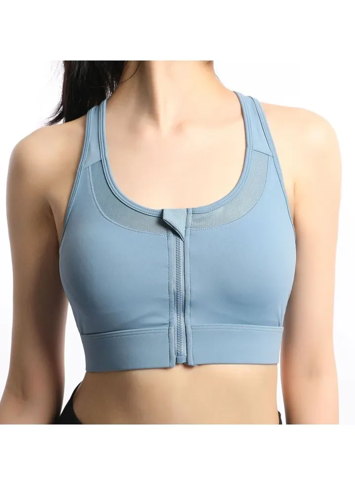 Zipper sports bra Gym running sports bra Push-up vest underwear.