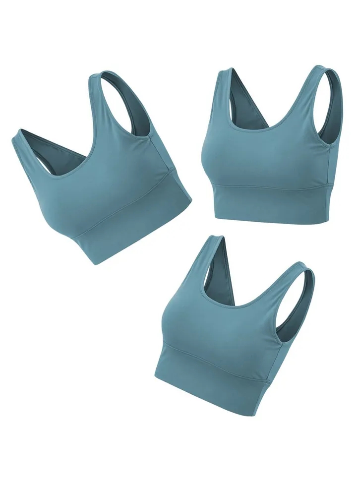 New nylon shock gathering running bra yoga vest(Three pieces)