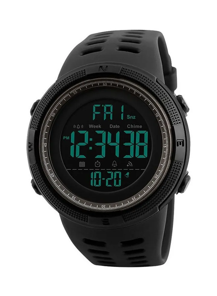 men Silicone Digital Watch WT-SK-1251-BR - 26 mm - Black