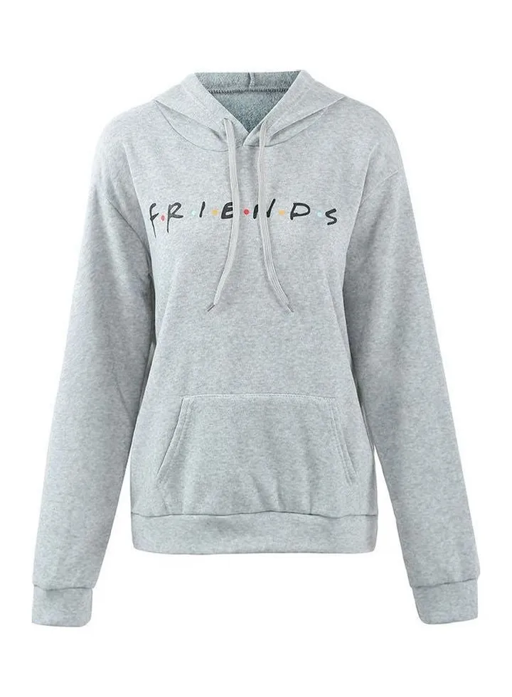 Fashionable Long Sleeve Pullover Grey