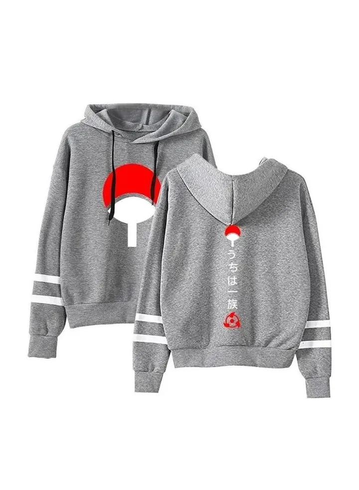 New Anime Naruto Uchiha Sasuke Printed Hoodie with Piping for Adult 1