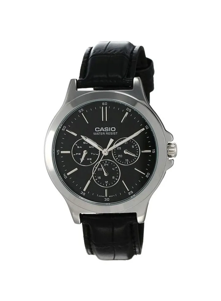 Men's Water Resistant Analog Watch MTP-V300L-1AUDF - 42 mm - Black