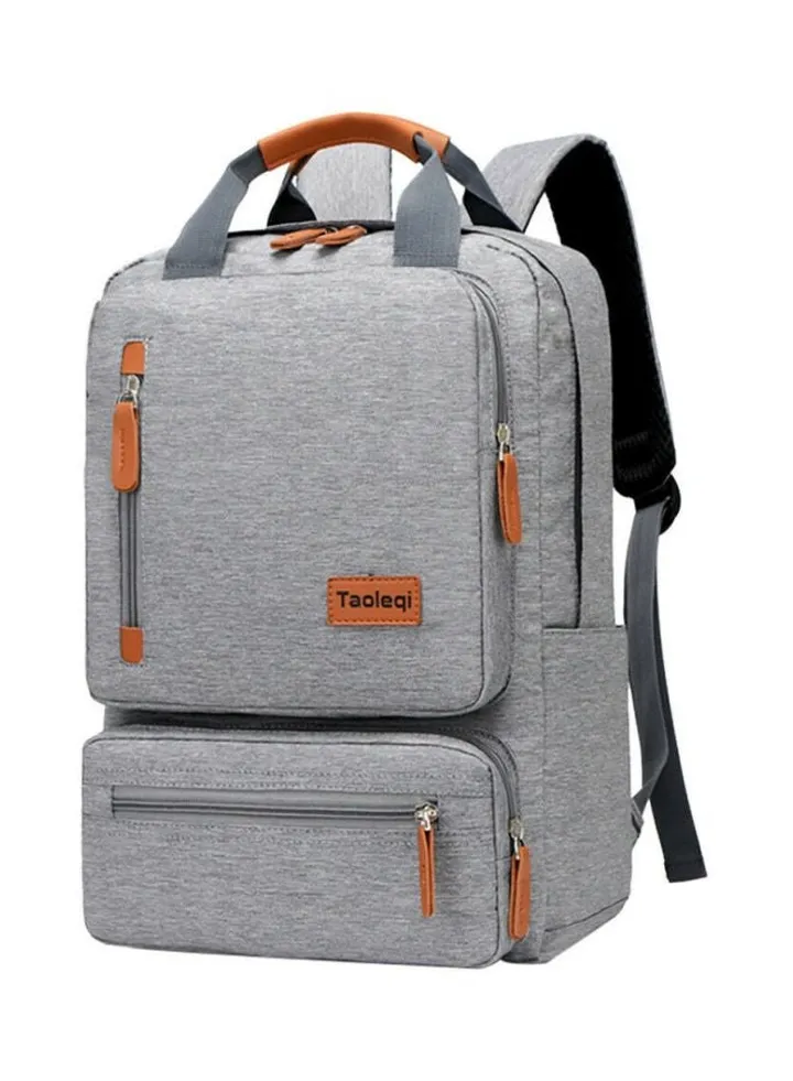 Anti-Theft Travel Backpack Grey/Orange