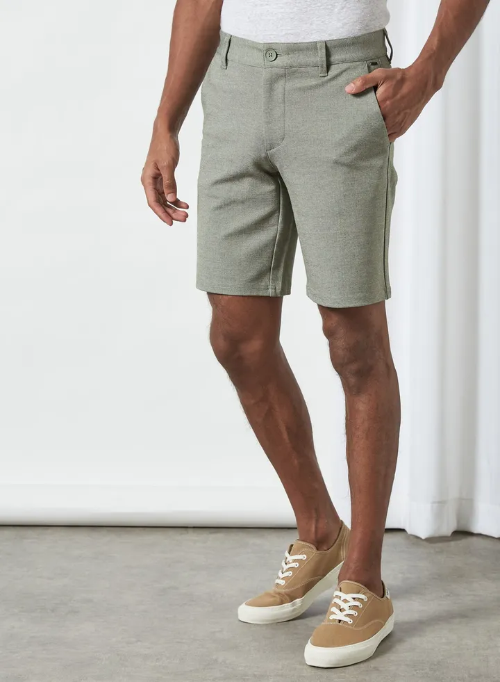 Mark Knitted Shorts Olive Night